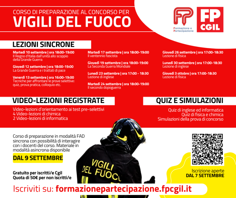 Corso Di Preparazione Al Concorso Dei Vigili Del Fuoco Formazione E Partecipazione